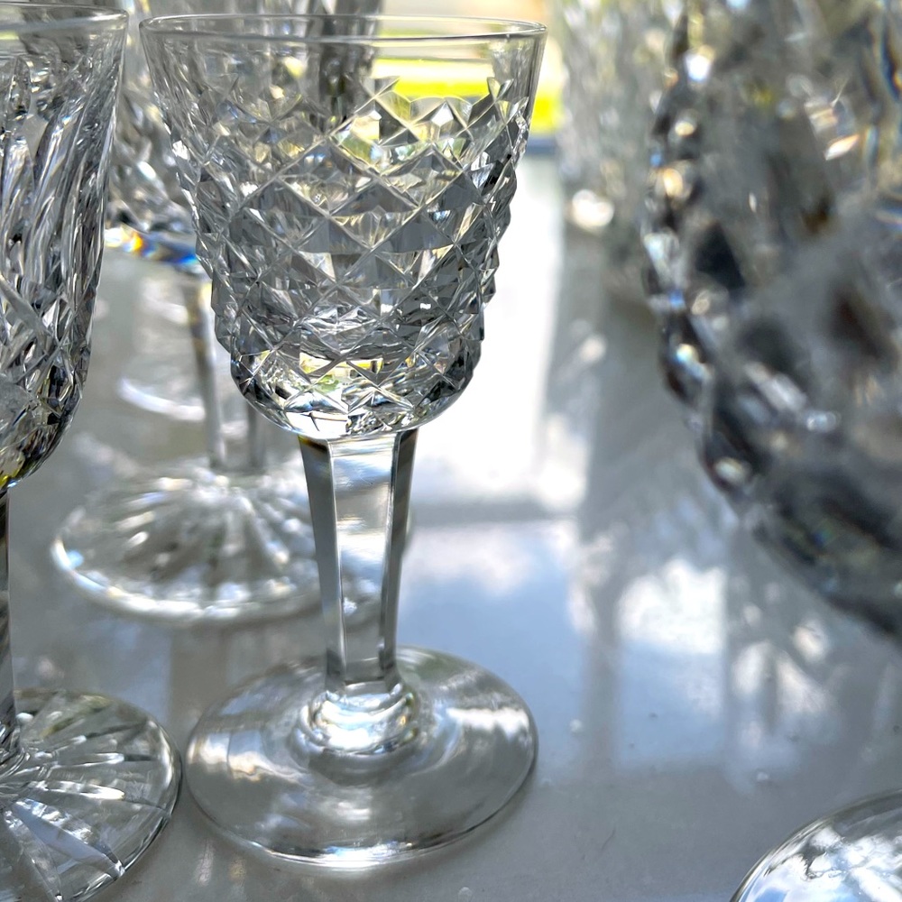 Waterford set of 6 cordial glasses